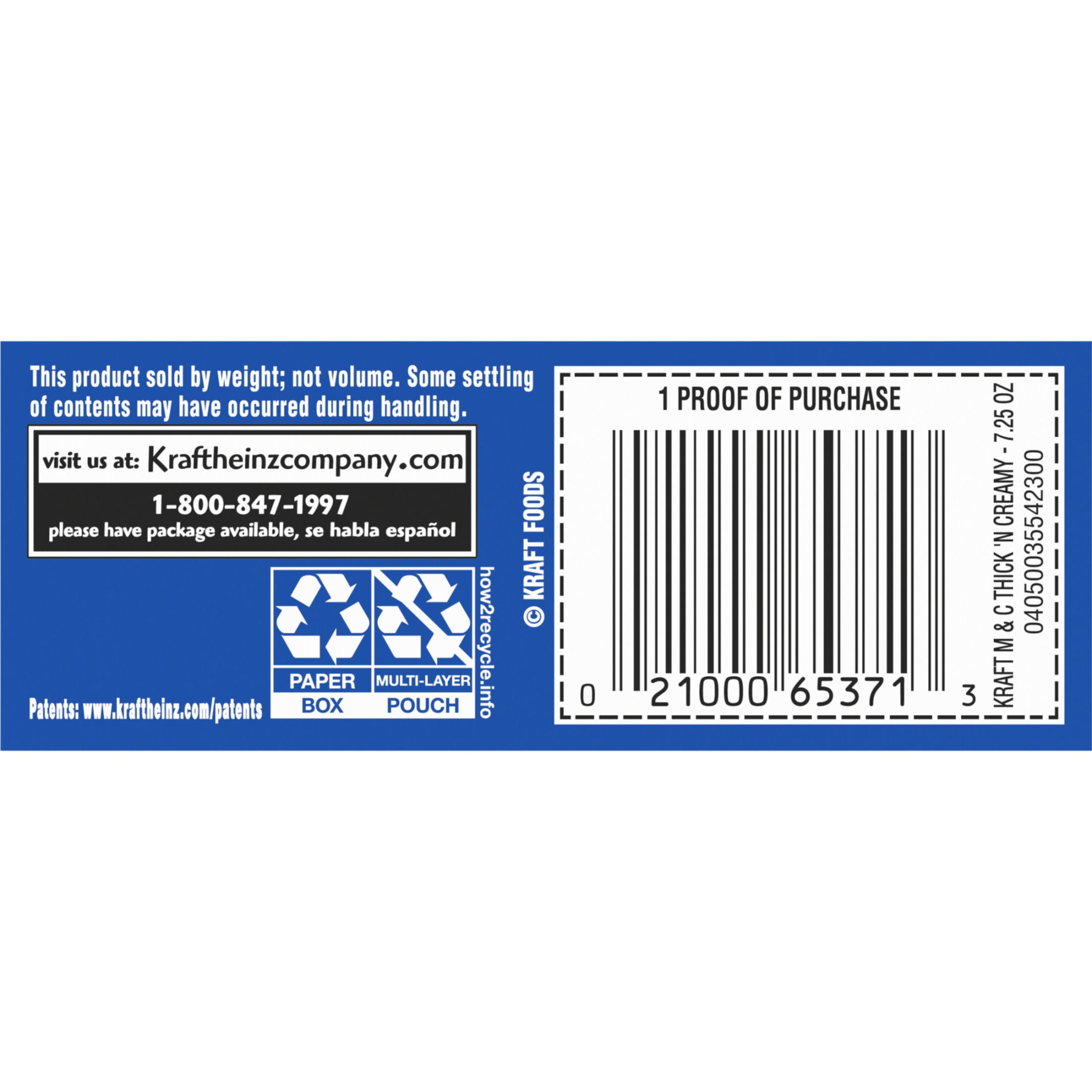 Kraft Mac and Cheese, 12 Boxes, for Easy Dinner or Dinner Sides, Thick 'n Creamy, No Artificial Flavors, Preservatives or Dyes, 7.25 oz