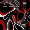 thumbnail image 5 of Red Black Cloth Napkins, Abstract Modern Geometric White Grey Circle Washable and Reusable Dinner Napkins Set of 4, Table Napkin for Kitchen Party Birthday Wedding Hotel Housewarming 20"x20", 5 of 8