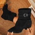 thumbnail image 7 of SACFOF Women's Ankle Boots, Square Toe Chunky Heel Short Booties Fall Winter Dressy Casual Comfy Ladies Shoes, 7 of 7