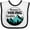White and Black, variant on Inktastic Mommy's Hiking Buddy with Mountains and Trees Boys or Girls Baby Bib