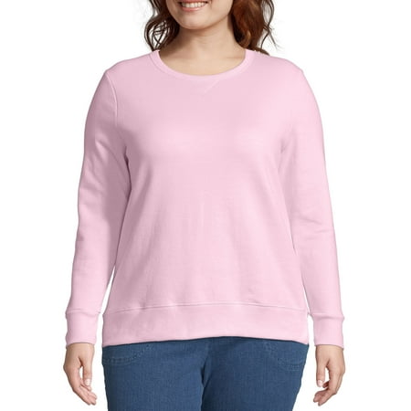 JMS by Hanes Women's Plus Size Fleece Pullover Sweatshirt