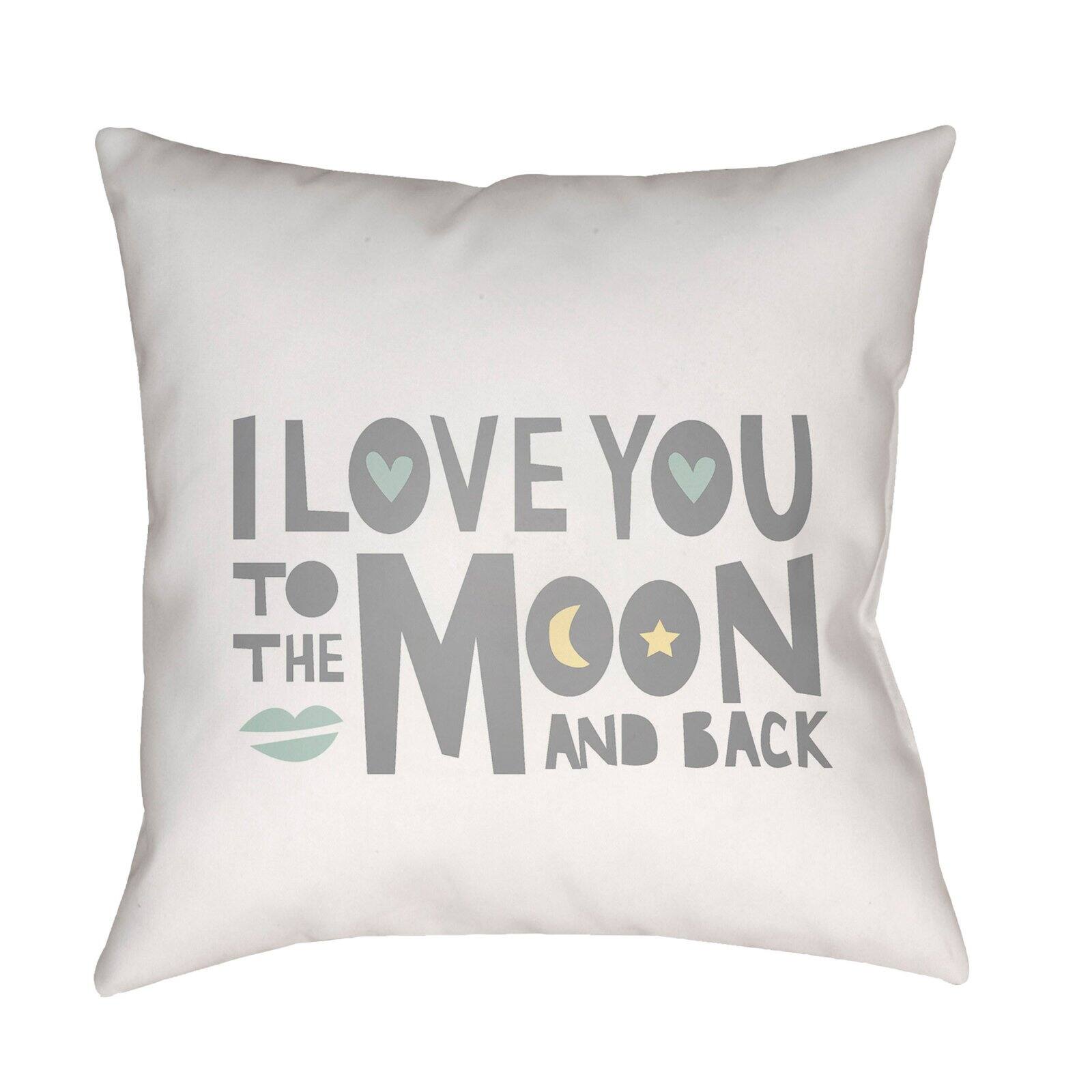 Surya Love To Moon Outdoor Pillow - image 1 of 1