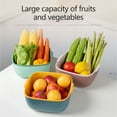 thumbnail image 3 of Wovilon Baskets Household Kitchen Double Layer Vegetable Sink Basket Fruit Basket, 3 of 9