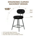 thumbnail image 2 of Hommpa 26" Swivel Bar Stools Set of 2 with Back Upholstered Counter Height Modern Boucle Bar Chairs with Metal Frame & Footrest 360° Swivel Dining Pub Chairs for Kitchen Island, 2 of 11