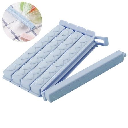 Masteelf  5 Pcs Vacuum Sealed Bags for Food Squeeze and Lock Bread Clips