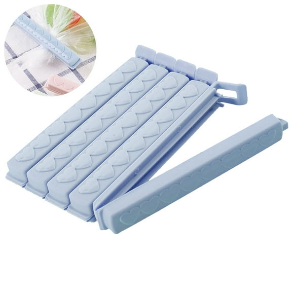 Masteelf  5 Pcs Vacuum Sealed Bags for Food Squeeze and Lock Bread Clips