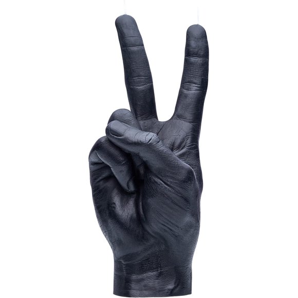 CandleHand 'Victory' Hand Gesture Candle (Black)