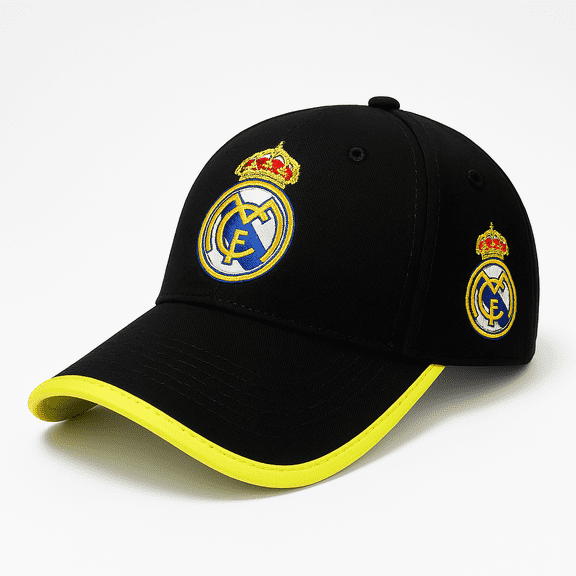 Real Madrid Hat, Black/Neon, Adjustable, Licensed