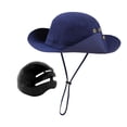 thumbnail image 1 of Gorra de pescador con correa para la barbilla, visera solar, sombrero de playa de verano con concha Armada, 1 of 9
