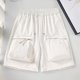 thumbnail image 1 of pstuiky Pantalones cortos para hombre, Pantalones cortos holgados con cintura elástica y bolsillo con cordón para hombre Pantalones cortos deportivos para hombre, 1 of 6