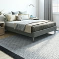 thumbnail image 2 of DeCoro Claridge Upholstered Mattress Foundation | Platform Bed | Metal Frame with Wood Slat Support | Grey, Twin XL, 2 of 10
