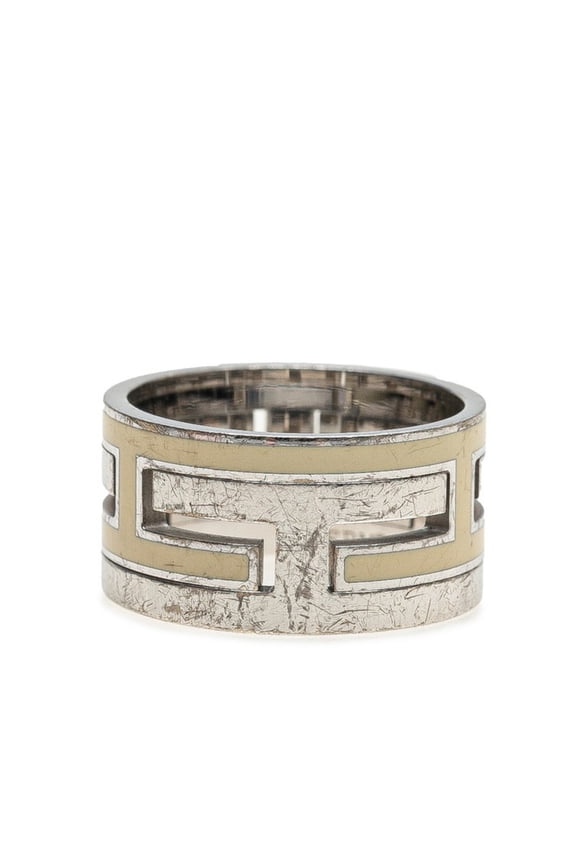 Pre-Owned Hermes Move Ash Ring #50 SV925 Silver Women's HERMES