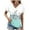 Mint Green, variant on Fesfesfes T Shirts for Women's V-Neck Fashion Casual Short Sleeve Spring And Summer Top Women's T-Shirts S(US:4)
