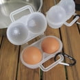thumbnail image 2 of Caja de almacenamiento de huevos con 2 rejillas, mosquetón en forma de D, soporte para huevos, estuche organizador para acampar, 2 of 5