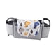 thumbnail image 5 of Bolsa organizadora para cochecito con portabotellas, almacenamiento de juguetes, artículos esenciales para bebé, bolso de mano gris claro, 5 of 9