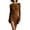Light Brown, variant on CIENVNSTG Long Dresses for Women Suede Vintage Western Round Neck Long Sleeve Fringed Beach Dress Light Brown L
