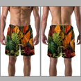 thumbnail image 3 of luoweisi Men's Beach Shorts Quick Dry Swim Trunks with Mesh Lining Tropical Leaves S, 3 of 5