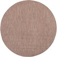 thumbnail image 6 of SAFAVIEH Courtyard Morven Chevron Stripes Indoor/Outdoor Area Rug, 6'7" x 6'7" Round, Red/Beige, 6 of 10