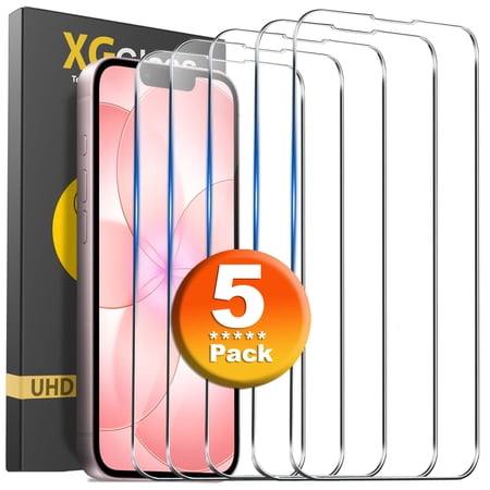 Apple iPhone 17e / iPhone 16e Screen Protector, 5-Pack Shatterproof Tempered Glass Film 6.1"