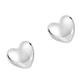 thumbnail image 2 of JewelStop 14k White Gold Shiny Puff Heart Stud Earrings - 7 x 7 mm, 1.3gr., 2 of 4