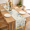 thumbnail image 3 of Table Runner 36 Inches Long for Kitchen Dining, White Daisy Dresser Scarf Farmhouse, Dining Table Decorations for Wedding/Parties, Spring Floral Elegant Pastoral Bees Watercolor 13 x 36 In, 3 of 8