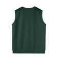 thumbnail image 4 of Huankd V Neck Sweater Vest Casual Men Sleeveless Slim Fit Knit Pullover Sweaters Solid Color Lightweight Spring Jumper Tops Green 5XL, 4 of 5