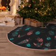 thumbnail image 5 of Daiia Colorful Insect Drawing Merry Christmas Tree Skirt , Xmas Large Lace-up Tree Skirt, Santa Snowflakes Rustic Home Decorations New Year Party Farmhouse Decor-48", 5 of 6