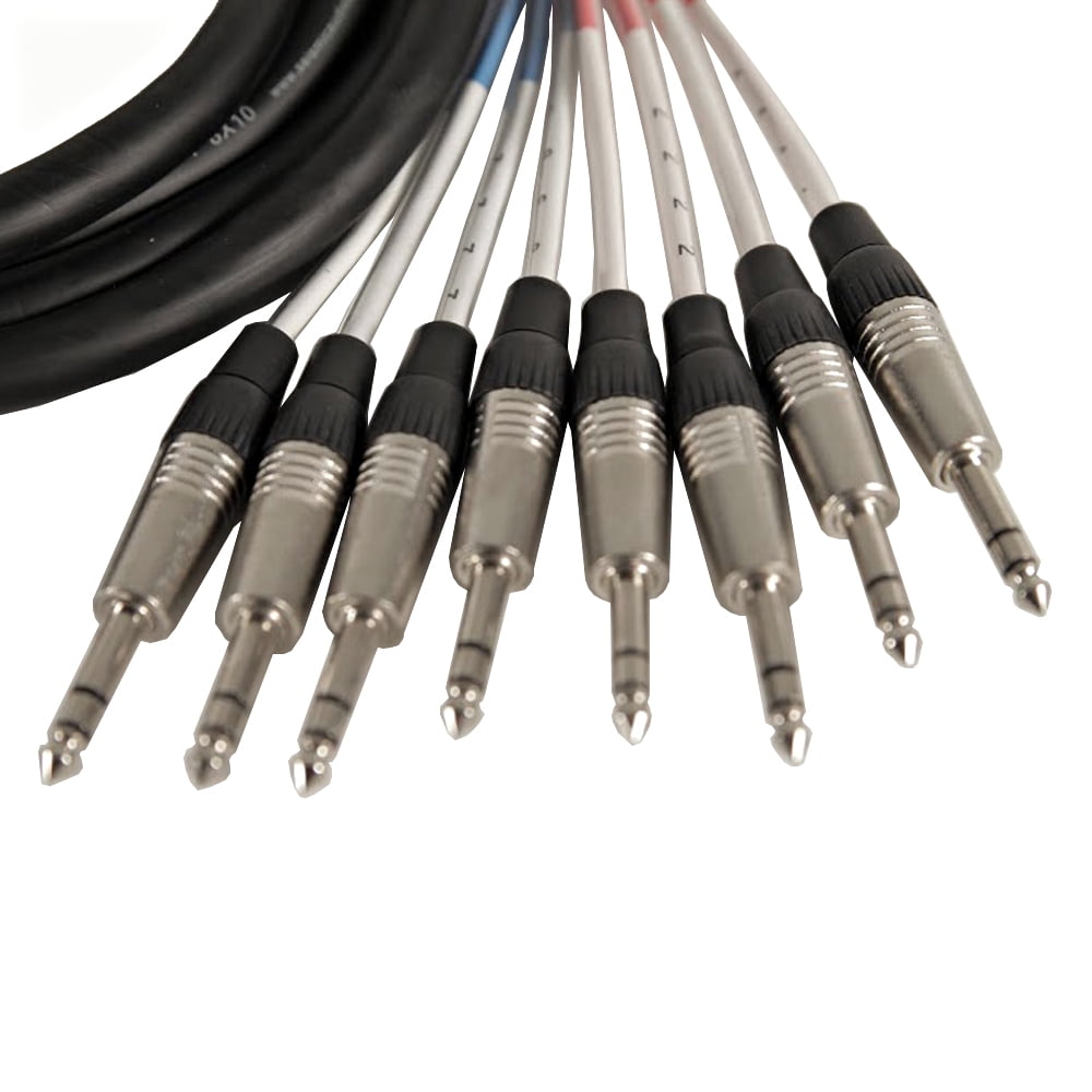 Seismic Audio SATXSW-8x5 4-Channel 5-Feet Insert Snake Cable 8 TRS to 4 XLR Male and 4 XLR Female 5 Foot - 8 Channel