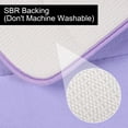 Unique Bargains Solid Contemporary Memory Foam Bath Rug Purple 32"x20