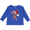 thumbnail image 3 of Inktastic Red and White Candy Cane Santa Christmas Funny Xmas Lights Boys or Girls Long Sleeve Toddler T-Shirt, 3 of 5
