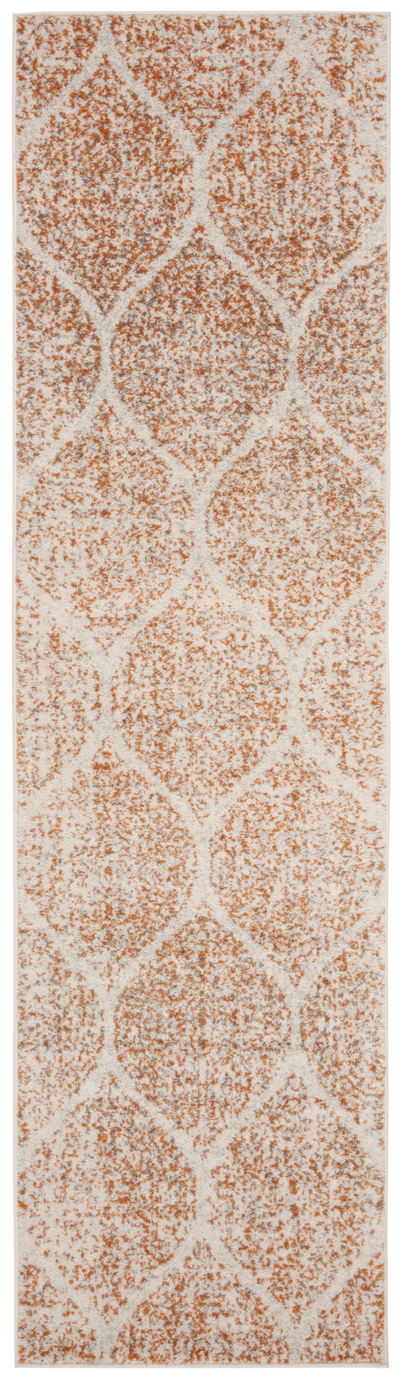 SAFAVIEH Madison Leighton Geometric Runner Rug, Cream/Orange, 2'3" x 6'