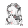 thumbnail image 2 of Sigee Moose Kissing Under Mistletoe Print UPF50+ Men's Sun Protection Hoodie Shirt SPF UV Shirt Long Sleeve Fishing Outdoor Lightweight, S-3XL, 2 of 9