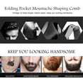 thumbnail image 2 of Greensen Peigne de Mise en Forme Moustache Pliant à Poche en Acier Inoxydable Peigne Rond Dents Peigne à Barbe, Peigne à Barbe Portable, Peigne à Barbe, 2 of 8