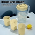 thumbnail image 6 of Gumesh 74oz Large Capacity Cold Drink Jug Set – Transparent Glass Pitcher with 5 Water Cups for Iced Coffee, Cold Brew, Juice, Tea, Home Beverage Dispenser with Lid, BPA-Free (Beige), 6 of 8