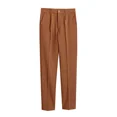 thumbnail image 3 of Pantalones de oficina rectos y elásticos de 9 pulgadas recortados para hombre, pantalones de trabajo para hombre, pantalones de traje elásticos con trenzas, ajustados, baratos, para vestir, informales, 3 of 5