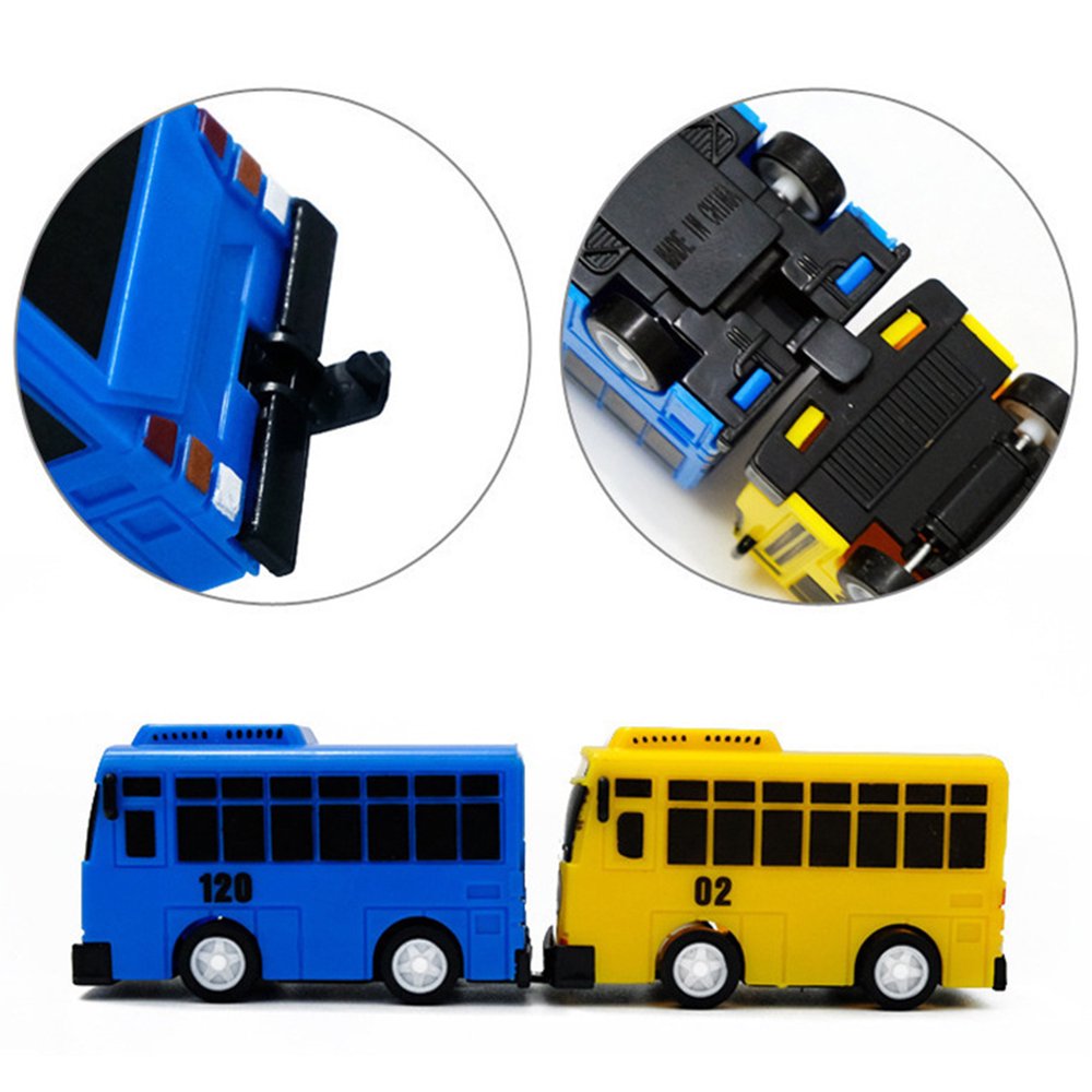 Bus Jouet à Friction - Mini Voiture Pull-back, 18,5 Cm, Bleu, Sans Pile - Cadeau Enfant Anniversaire - 5