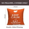 thumbnail image 2 of LALILO Throw Pillow Covers Keep Calm And Eat Turkey Thanksgiving Food Cushion Cover 18" x 18", 2 Pack, 2 of 6