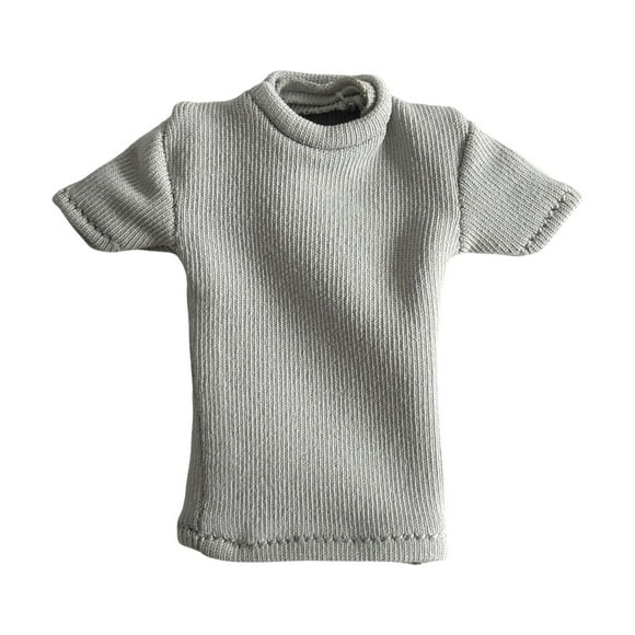 lionlar T-Shirt à l'Échelle 1/12 Figurine d'Action 6 Pieds' Modèle Manches Courtes Échelle 1/12 pour Figurines de Soldats Féminins de 6 Pouces Habiller Poupée Modèle Accs Gris