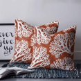 thumbnail image 2 of Pillow Covers 20x20 Set of 2, Red Coral Coastal Square Throw Pillow Covers for Couch/Sofa/Living Room, White Summer Beach Ocean Seaside Decorative Soft Pillowcases for Couch Throw Pillows, 2 of 7