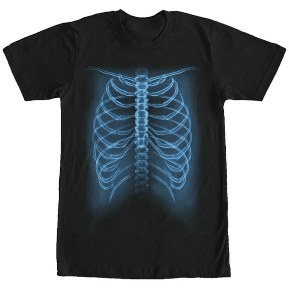 Men's Lost Gods X-Ray Rib Cage Print Graphic Tee Black Small