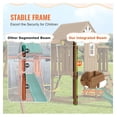 thumbnail image 4 of Wooden Playset 10 in 1 for Backyard - 6FT Slide, Fort with Kitchen, Swing Set, Sandbox, Rock Wall - Outdoor Play Structure for Kids, 4 of 7