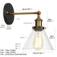 thumbnail image 4 of Aiwen Glass Modern Light Fixture Retro Wall Sconce Home Decor Wall Mounted Lamp, 4 of 10