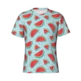 thumbnail image 3 of Naloa Watermelon Men's T-Shirt Sport T-shirt Men's Basic Tee Casual Men's Shirt, Round Neck, Short Sleeves - X-Large, 3 of 5