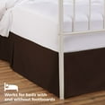 thumbnail image 4 of Tailored Bed Skirt - 14 inch Drop, Brown, Queen Bedskirt with Split Corners (Available in 14 Colors) Blissford, 4 of 7