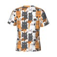 thumbnail image 6 of Vsdgher Funny Cats Print Men's Dry Fit Mesh Athletic Shirts Moisture Wicking Tennis T-Shirt Tops, 6 of 9