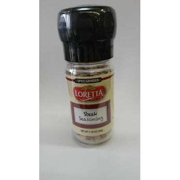 LORETTA STEAK SEASONING GRINDER GLASS 1.4 OUNCE