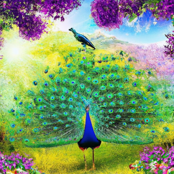 5D DIY Diamond Painting Set "Colorful Peacock, Animals" Round Diamond Art Crafts for Adults, Suitable for Wall Decoration, Bedroom and Home Decoration