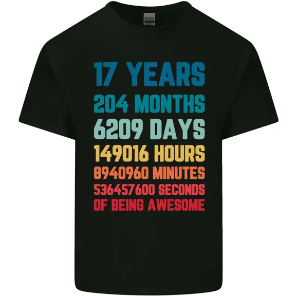 Funny 17th Birthday Gift For A 17 Year Old Man Or Woman Unisex T-Shirt