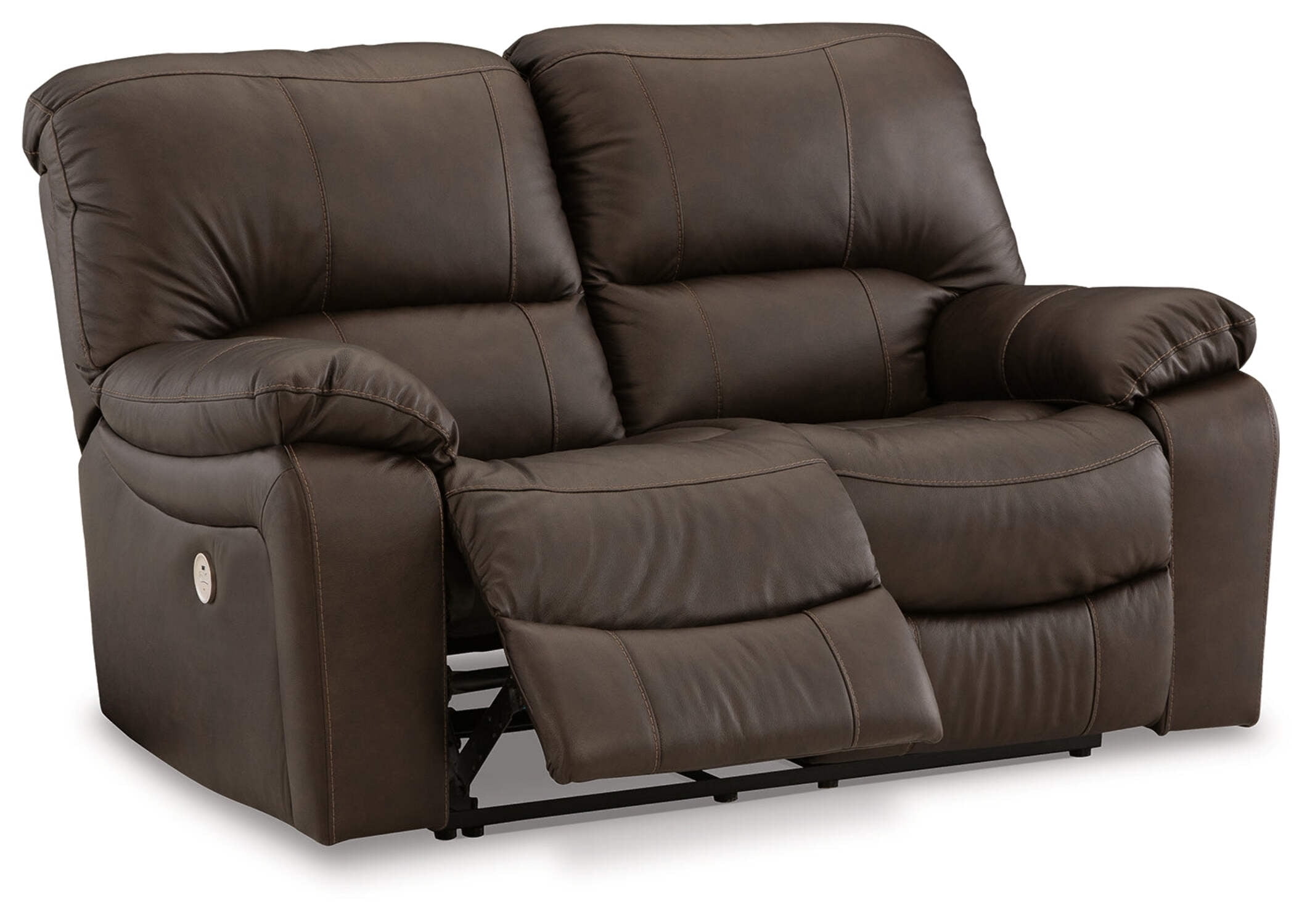 Signature Design by Ashley Leesworth Brown Power Reclining Loveseat