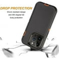 thumbnail image 4 of Entronix Heavy Duty Case Designed for Apple iPhone 16 Pro Max, Triple Layer Protection Shockproof Dropproof Dustproof Anti-Scratch Phone Case Cover for Apple iPhone 16 Pro Max, Orange, 4 of 5
